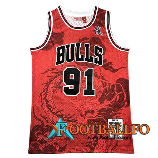 Camisetas De Futbol Chicago Bulls (RODMAN #91) 2024/25 Rojo