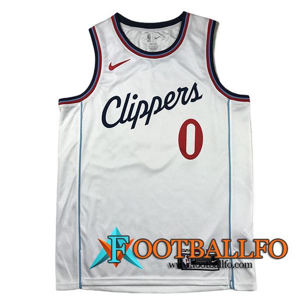 Camisetas De Futbol Los Angeles Clippers (WESTBROOK #0) 2024/25 Blanco