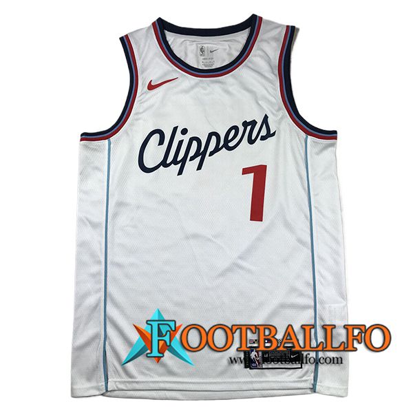 Camisetas De Futbol Los Angeles Clippers (HARDEN #1) 2024/25 Blanco