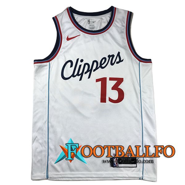 Camisetas De Futbol Los Angeles Clippers (GEORGE #13) 2024/25 Blanco