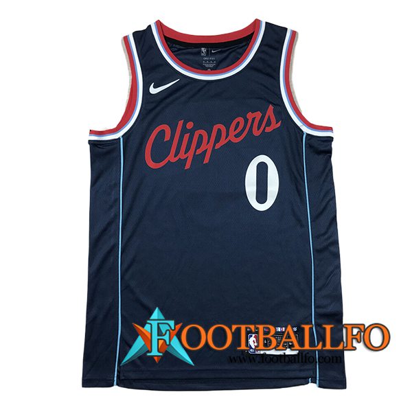 Camisetas De Futbol Los Angeles Clippers (WESTBROOK #0) 2024/25 Azul Oscuro