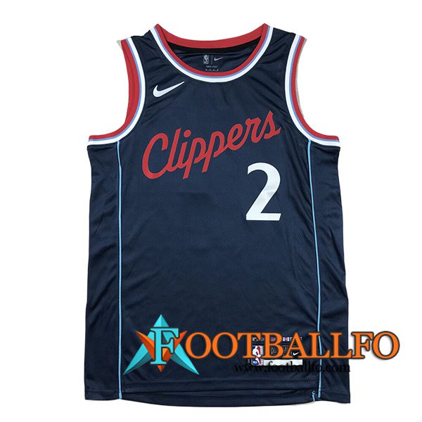 Camisetas De Futbol Los Angeles Clippers (LEONARD #2) 2024/25 Azul Oscuro