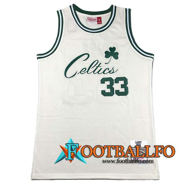 Camisetas De Futbol Boston Celtics (BIRD #33) 2024/25 Blanco/Verde -02