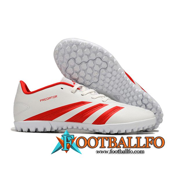 Adidas Botas De Fútbol Predator Club TF Blanco/Rojo