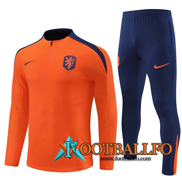 Chandal Equipos De Futbol Países Bajos Naranja/Azul 2024/2025