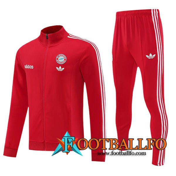 Chandal Equipos De Futbol Chaquetas Futbol Bayern Munich Rojo 2024/2025