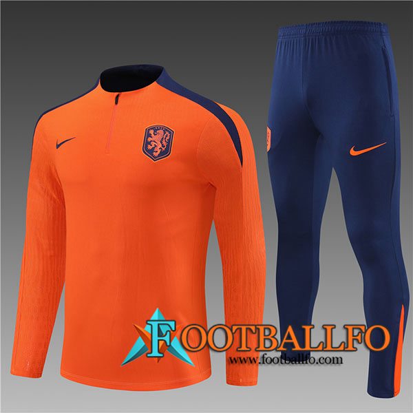 Chandal Equipos De Futbol Países Bajos Ninos Naranja/Azul 2024/2025