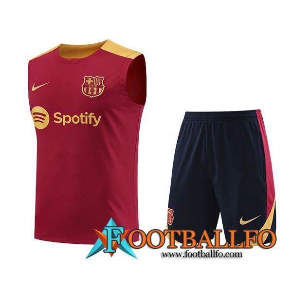 Camiseta Entrenamiento sin mangas FC Barcelona Rojo/Amarillo 2024/2025
