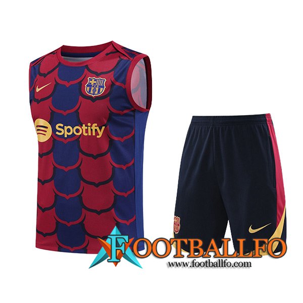 Camiseta Entrenamiento sin mangas FC Barcelona Azul/Rojo 2024/2025