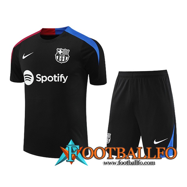 Camiseta Entrenamiento FC Barcelona Negro/Azul/Rojo 2024/2025