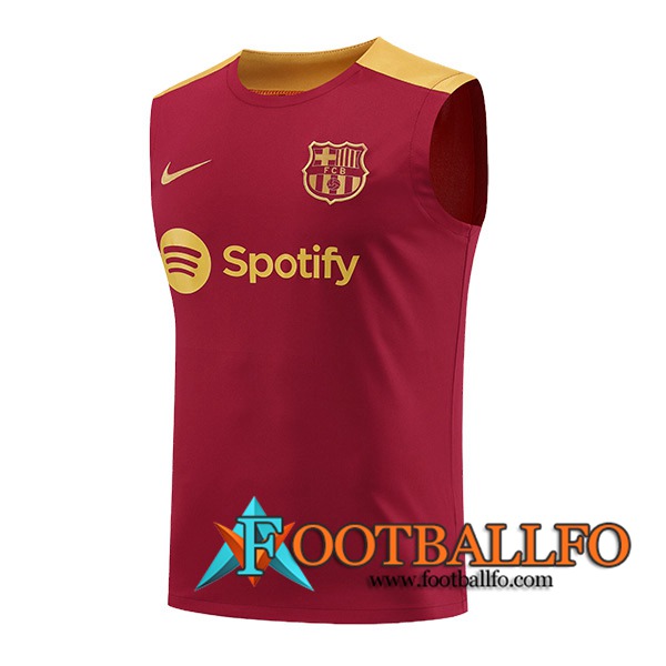 Chalecos De Futbol FC Barcelona Rojo/Amarillo 2024/2025