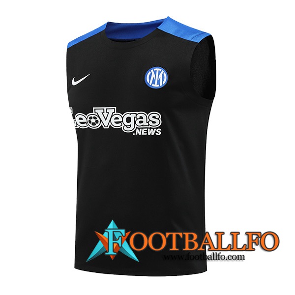 Chalecos De Futbol Inter Milan Negro/Azul 2024/2025