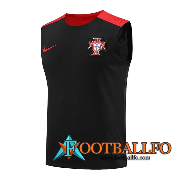 Chalecos De Futbol Portugal Negro/Rojo 2024/2025
