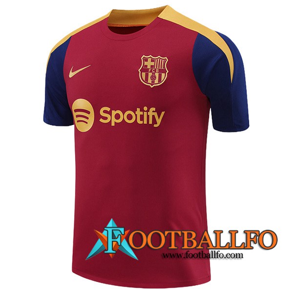 Camiseta Entrenamiento FC Barcelona Rojo/Amarillo/Azul 2024/2025