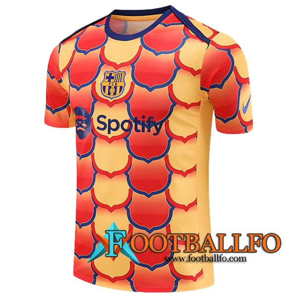Camiseta Entrenamiento FC Barcelona Naranja/Rojo 2024/2025