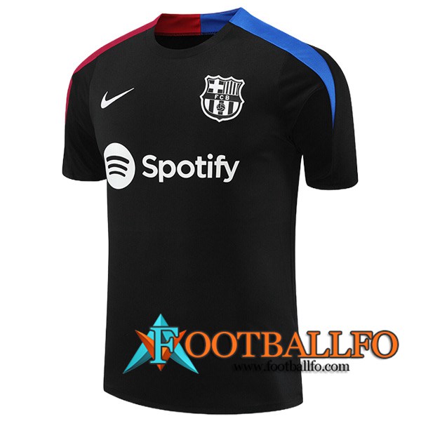 Camiseta Entrenamiento FC Barcelona Negro/Azul/Rojo 2024/2025 -02