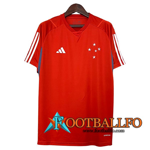 Camiseta Entrenamiento Cruzeiro Rojo/Blanco 2024/2025
