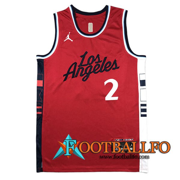 Camisetas De Futbol Los Angeles Clippers (LEONARD #2) 2024/25 Rojo/Blanco/Negro