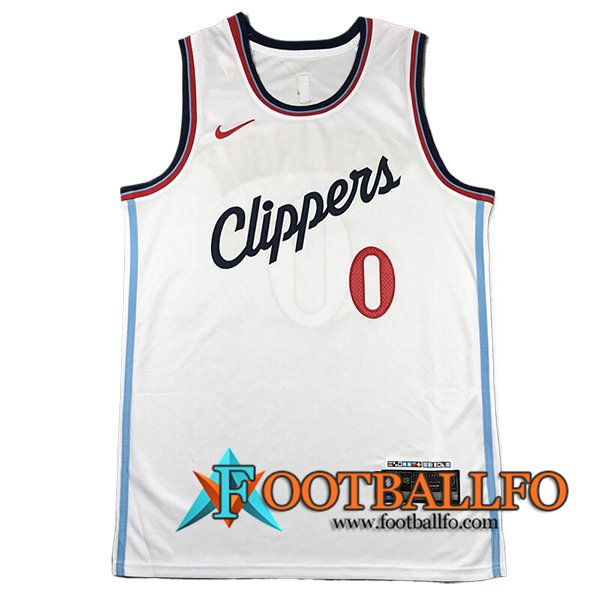 Camisetas De Futbol Los Angeles Clippers (WESTBROOK #0) 2024/25 Blanco -02