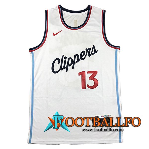 Camisetas De Futbol Los Angeles Clippers (GEORGE #13) 2024/25 Blanco -02