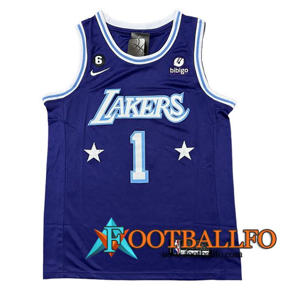 Camisetas De Futbol Los Angeles Lakers (RUSSELL #1) 2024/25 Azul/Blanco