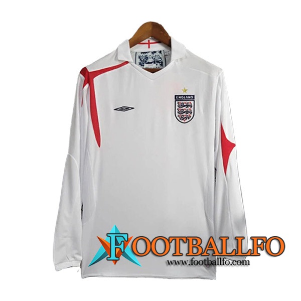 Camisetas De Futbol Inglaterra Retro Primera Manga Largas 2005