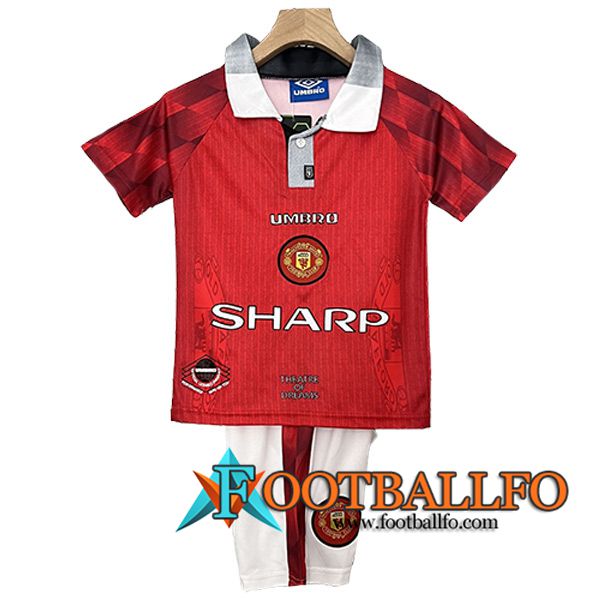 Camisetas De Futbol Manchester United Retro Ninos Primera 1996/1997