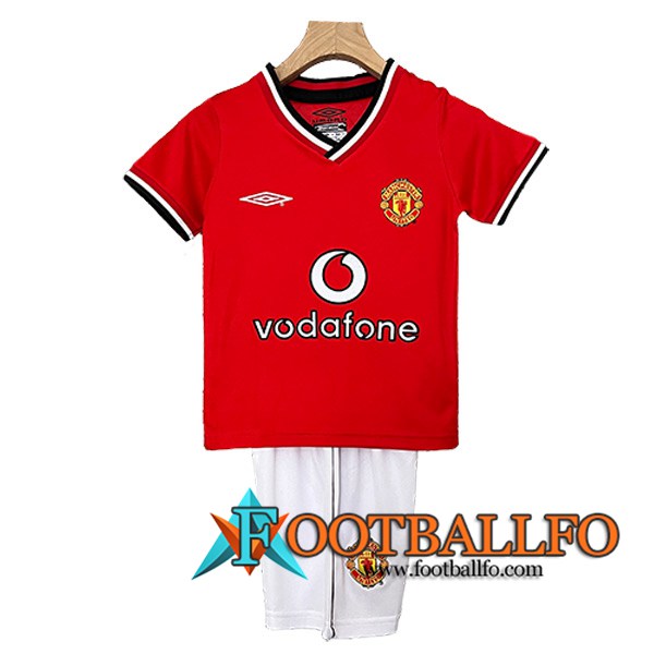 Camisetas De Futbol Manchester United Retro Ninos Primera 2000/2001