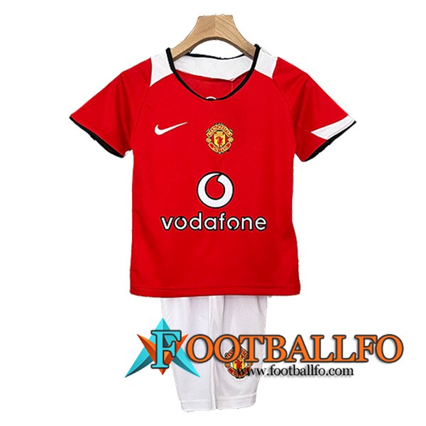 Camisetas De Futbol Manchester United Retro Ninos Primera 2005/2006