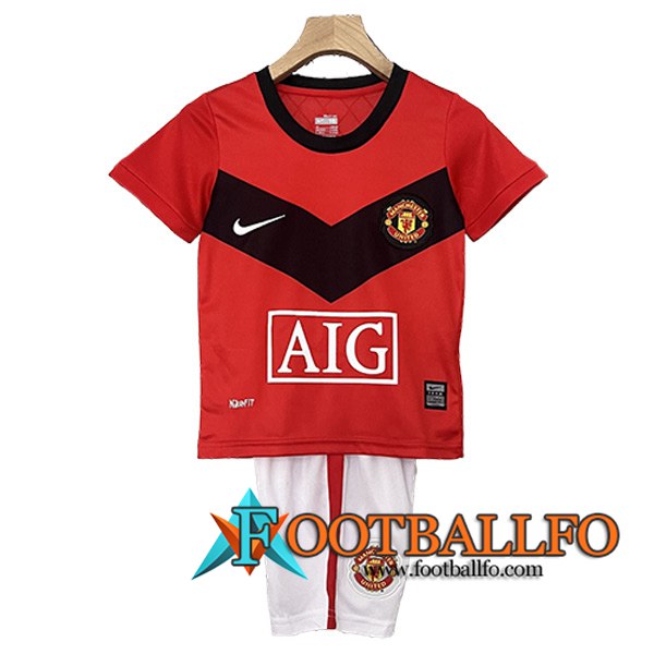 Camisetas De Futbol Manchester United Retro Ninos Primera 2009/2010