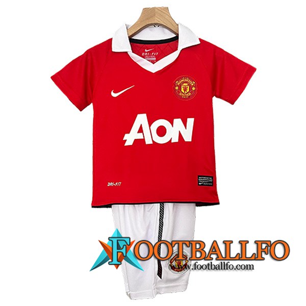 Camisetas De Futbol Manchester United Retro Ninos Primera 2010/2011