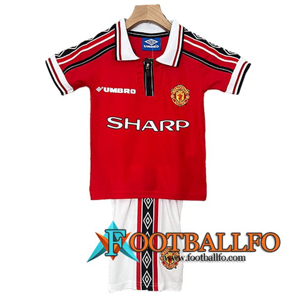 Camisetas De Futbol Manchester United Retro Ninos Primera 1998/1999