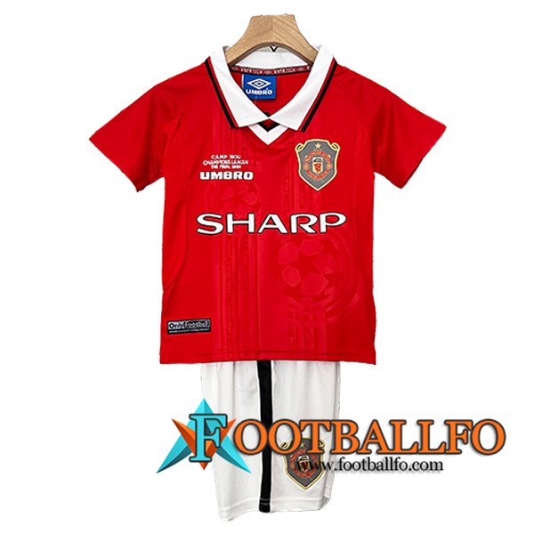 Camisetas De Futbol Manchester United Retro Ninos Primera 1999/2000