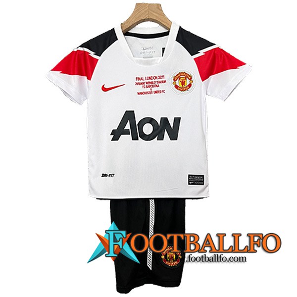 Camisetas De Futbol Manchester United Retro Ninos Segunda 2010/2011