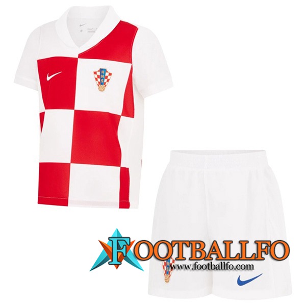 Camisetas De Futbol Croacia Ninos Primera UEFA Euro 2024
