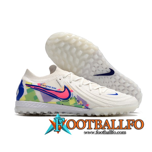 Nike Botas De Fútbol Phantom GX II Elite TF Blanco/Verde/Violeta