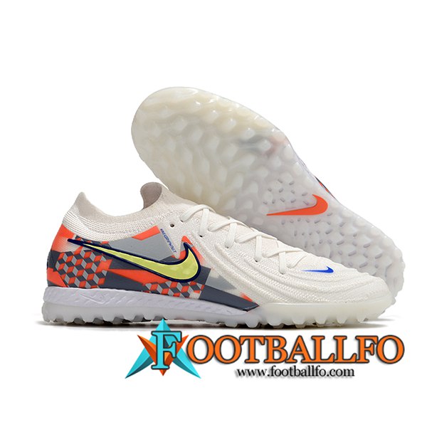 Nike Botas De Fútbol Phantom GX II Elite TF Blanco/Gris/Naranja