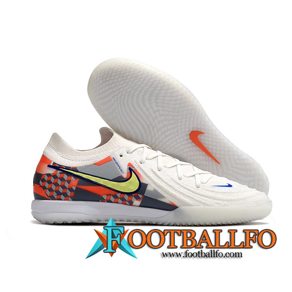 Nike Botas De Fútbol Phantom GX II Elite IC Blanco/Gris/Naranja
