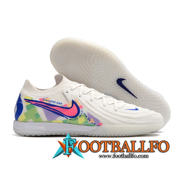 Nike Botas De Fútbol Phantom GX II Elite IC Blanco/Verde/Violeta