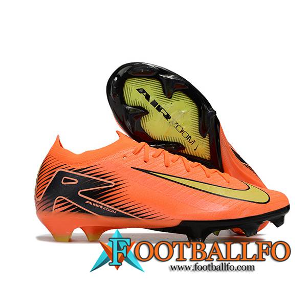 Nike Botas De Fútbol AIR Zoom Mercurial Vapor 16 Elite XXV FG Naranja/Negro/Amarillo