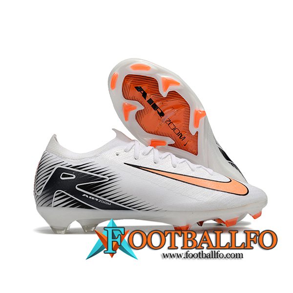 Nike Botas De Fútbol AIR Zoom Mercurial Vapor 16 Elite XXV FG Blanco/Negro/Naranja
