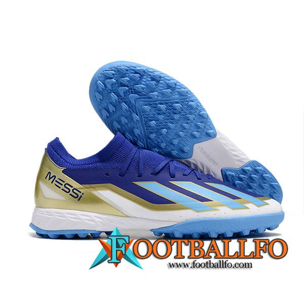 Adidas Botas De Fútbol X CRAZYFAST.3 TF BOOTS Blanco/Amarillo/Azul