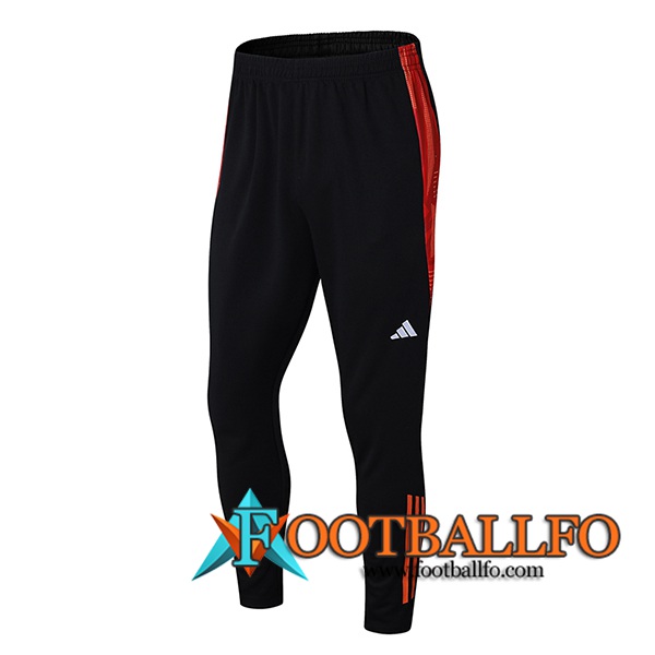 Pantalon Entrenamiento Adidas Negro/Rojo 2024/2025