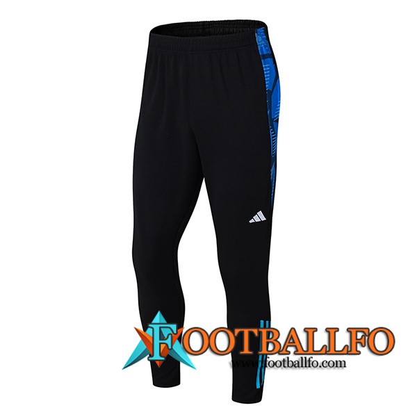 Pantalon Entrenamiento Adidas Negro/Azul 2024/2025