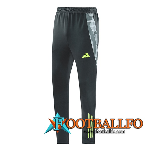 Pantalon Entrenamiento Adidas Gris/Verde 2024/2025