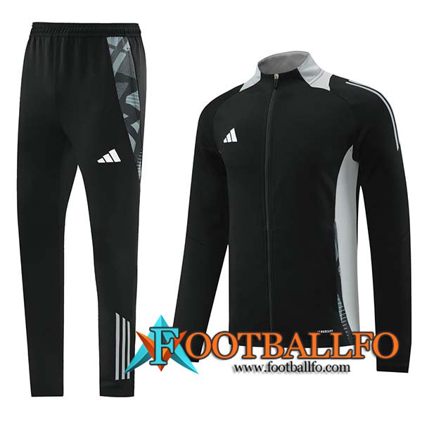 Chandal Equipos De Futbol - Chaqueta Adidas Negro/Gris 2024/2025