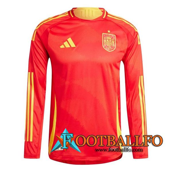 Camisetas De Futbol España Primera Manga Largas UEFA Euro 2024