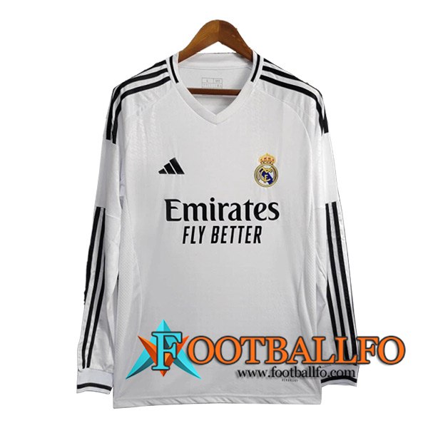 Camisetas De Futbol Real Madrid Primera Manga Largas 2024/2025