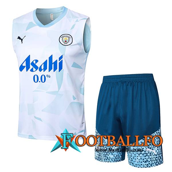 Camiseta Entrenamiento sin mangas Manchester City Azul Claro 2024/2025