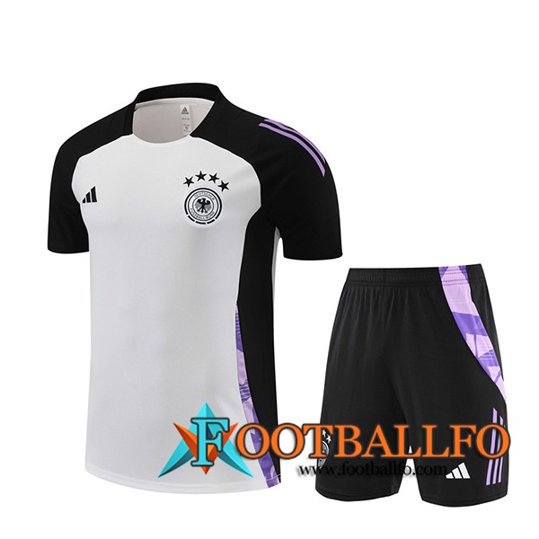 Camiseta Entrenamiento Alemania Blanco/Violeta/Negro 2024/2025